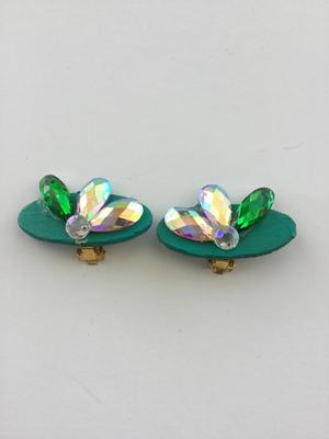 Vintage handmade clip on earrings