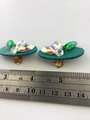Vintage handmade clip on earrings