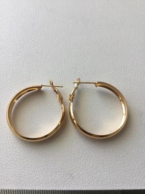 Gold tone fashion hoops