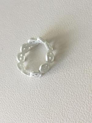 Smiley face fashion ring
