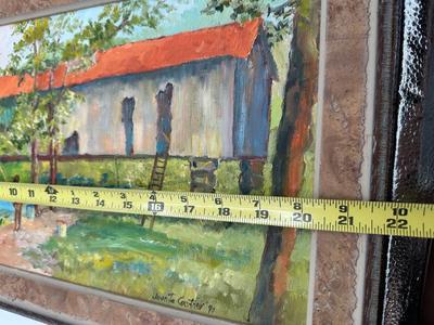 Framed Original Oil Painting by Juanita Overbey Courtney