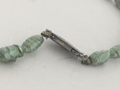 Vintage green Sterling marked bracelet