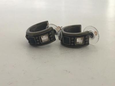 Unmarked small loop earrings