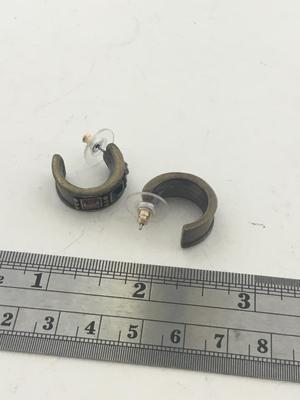 Unmarked small loop earrings