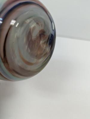Multi Colored Hand Blown Murano Style Vase Approx 5 1/2" Tall