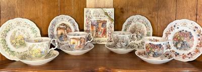 LOT 75D: Royal Doulton Brambley Hedge Gift Collection: Four Seasons Afternoon Tea Set & Set of Books
