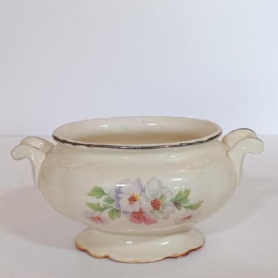 LOT 102L: McCoy USA Pitcher and Bowl, California Stoneware & Homer Laughlin Rose Bowl