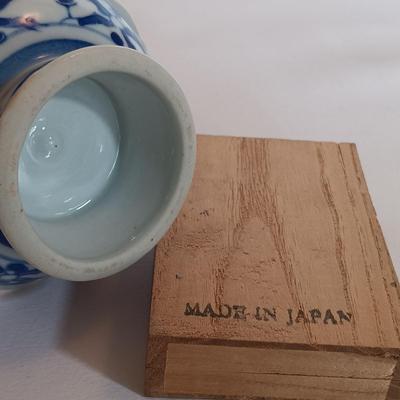 LOT 104L: Vintage Celluloid Cocktail Pick Holder, Ceramic Tea Cup with Filter, Hand Painted Sauce Dish & More