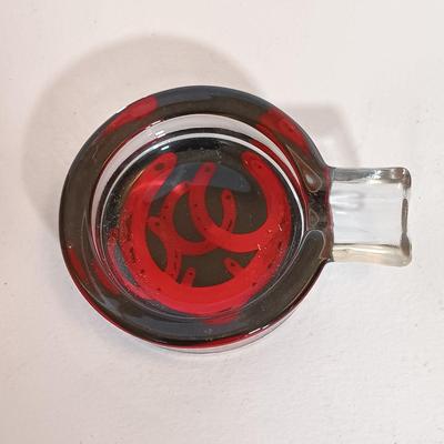 LOT 107L: Salem China Ashtray, Burger of Miami Hand Painted Ashtray & Marlboro Glass Promotional Ashtray