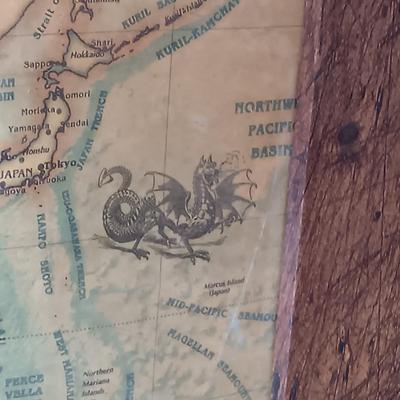 LOT 109L: Signed 1st Edition of Induk Pahk's The Wisdom of the Dragon 1970 with Paper Map & More