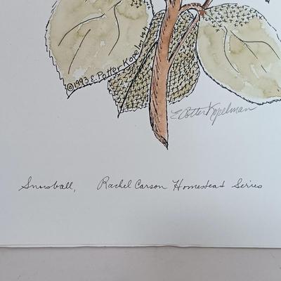 LOT 112L: Set of (4) Mixed Media Floral Artwork