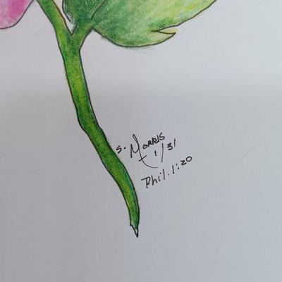 LOT 112L: Set of (4) Mixed Media Floral Artwork