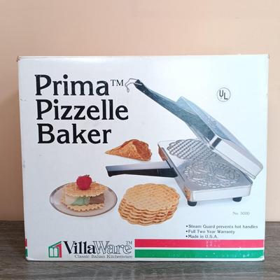 LOT 114L: NIB OXO Pop Canister Set w/ Vintage Prima Pizelle Baker & Wear-Ever Cookie Super-Shooter