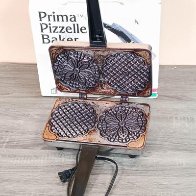 LOT 114L: NIB OXO Pop Canister Set w/ Vintage Prima Pizelle Baker & Wear-Ever Cookie Super-Shooter
