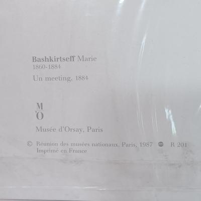 LOT 115L: Misha Lenn Stereo Lithograph with COA, Print of Bashkirtseff's Un Meeting, Print of Renoir's Flowers in a Vase &...