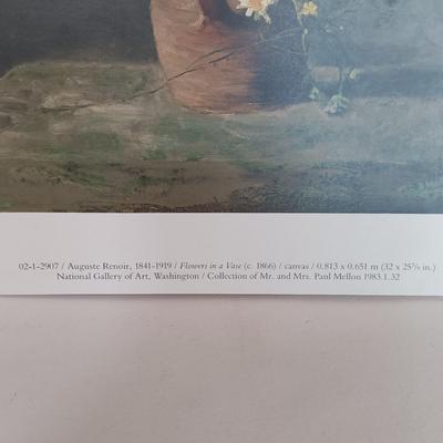 LOT 115L: Misha Lenn Stereo Lithograph with COA, Print of Bashkirtseff's Un Meeting, Print of Renoir's Flowers in a Vase &...