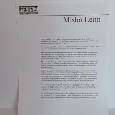 LOT 115L: Misha Lenn Stereo Lithograph with COA, Print of Bashkirtseff's Un Meeting, Print of Renoir's Flowers in a Vase &...