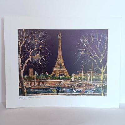 LOT 115L: Misha Lenn Stereo Lithograph with COA, Print of Bashkirtseff's Un Meeting, Print of Renoir's Flowers in a Vase &...