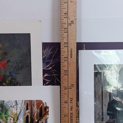 LOT 115L: Misha Lenn Stereo Lithograph with COA, Print of Bashkirtseff's Un Meeting, Print of Renoir's Flowers in a Vase &...
