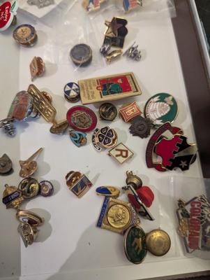 Assortment Of Vintage Lapel Pins & Hair Pins Annie NY State Older Boys Conference