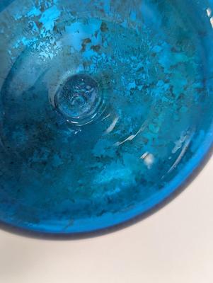 Vintage Multi Colored Hand Blown Glass Vase Approx 5 3/4" Tall