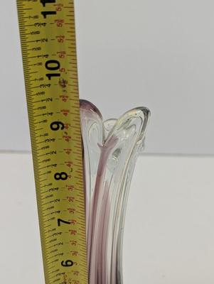 Amethyst Swung Glass Vase Approx 9 1/2" Tall