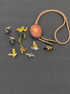 Vintage Eagle Lapel Pins & Cuff-links Football Pin Vintage Bow Tie