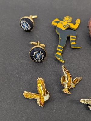 Vintage Eagle Lapel Pins & Cuff-links Football Pin Vintage Bow Tie