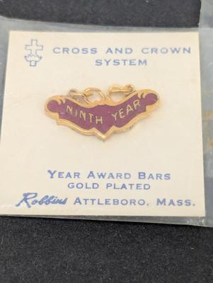 Vintage Cross & Crown System Year Award Bars 1/20 10K Gold Filled