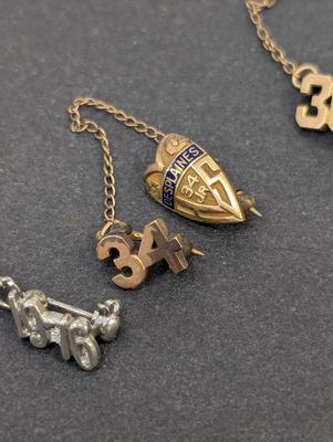 Vintage School Year Art Deco Lapel Tie Pins