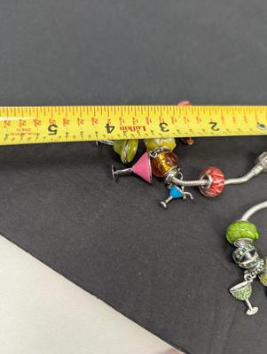 Pandora .925 7" August Birthstone & 7 1/2" Cocktails Bracelets