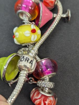 Pandora .925 7" August Birthstone & 7 1/2" Cocktails Bracelets