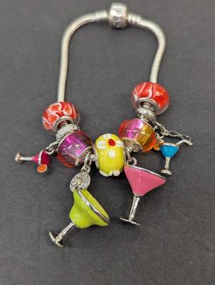 Pandora .925 7" August Birthstone & 7 1/2" Cocktails Bracelets