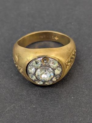 18K H G E Yellow Gold Ring