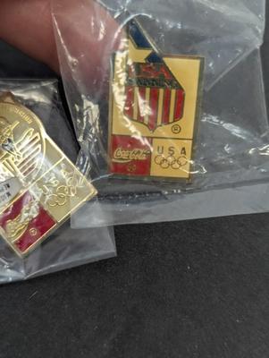 Vintage Olympic Coca-Cola Lapel Pins