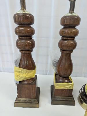 Vintage Wooden Table Lamps