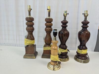 Vintage Wooden Table Lamps