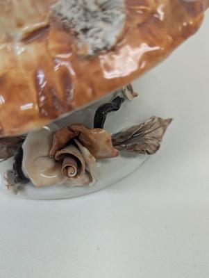 Vintage Porcelain Boy & Flower Lamp