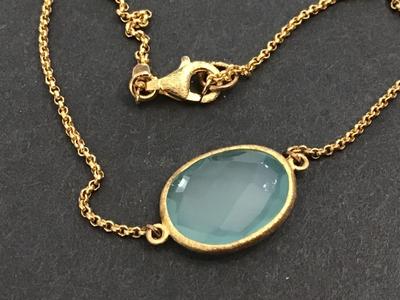 Dainty 925 Chain With Stone Pendant