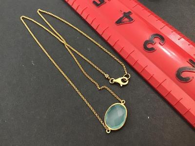 Dainty 925 Chain With Stone Pendant