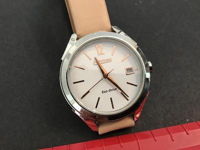 Working EcoDrive Blush Leather Band Citizen