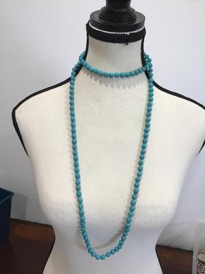 Turquoise Tone Beaded Necklace