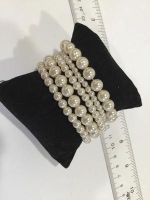 Multi Strand Pearl Bracelet Faux