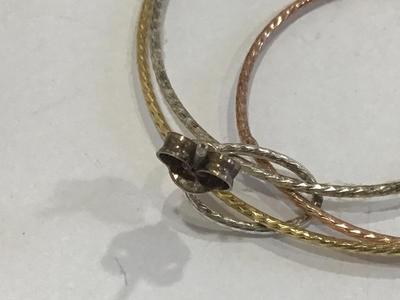 925 Marked Hoop Earrings