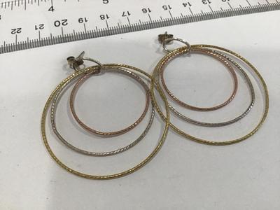 925 Marked Hoop Earrings