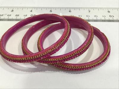 Pink Rhinestone Bangles