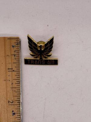 Sale Photo Thumbnail #216: Goldtone metal pin with black image, good condition. Approx. 7/8" tall.