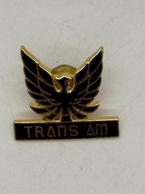 Sale Photo Thumbnail #217: Goldtone metal pin with black image, good condition. Approx. 7/8" tall.