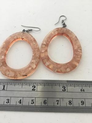 Light colored loop earrings