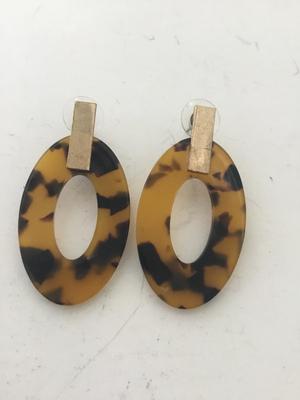 Animal print loop earrings